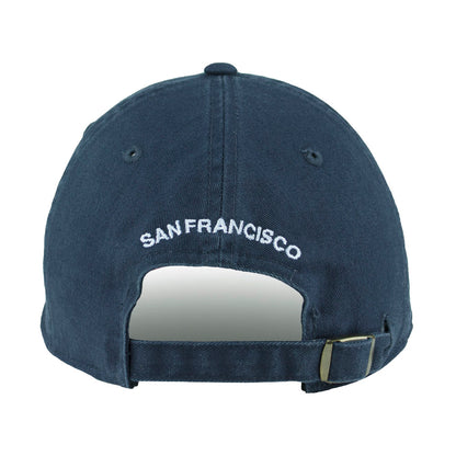 Navy blue cap with 'San Francisco' embroidered on the back against a white background