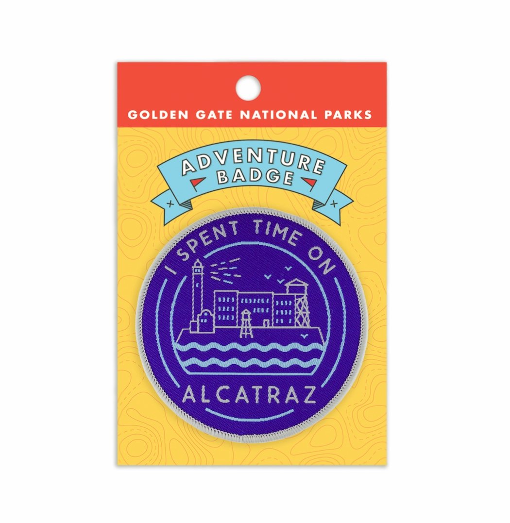 Multicolor embroidered Golden Gate National Parks Adventure Badge patch, I Spent time on Alcatraz design.